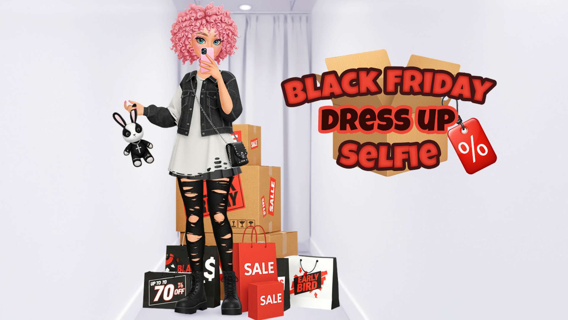black girl dress up games Sequin Cape Sleeve Prom Dress – Mini & Long Gown main image 1