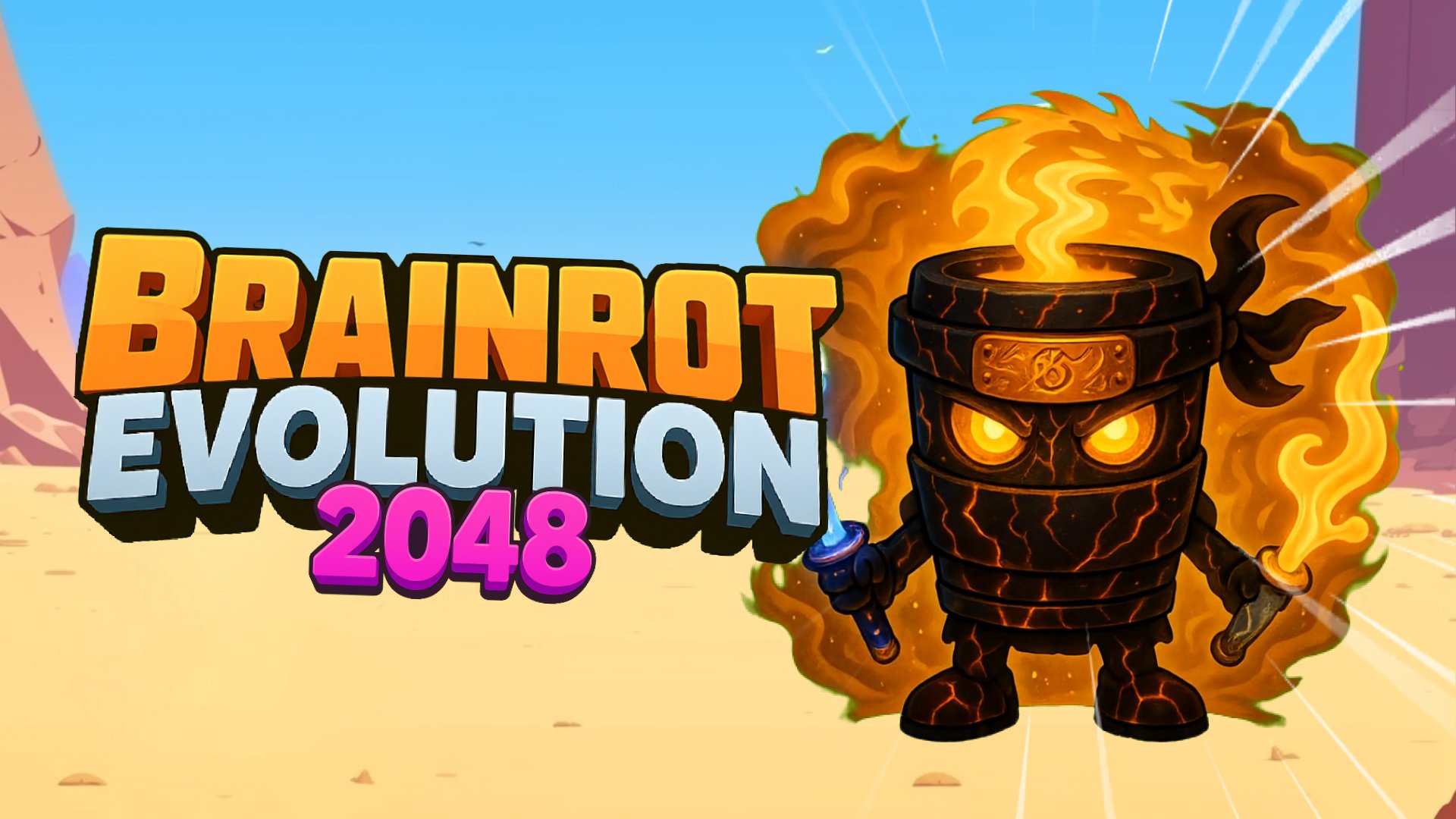 Thumbnail Brainrot Evolution: 2048 Merge Fight 🕹️ Play on CrazyGames