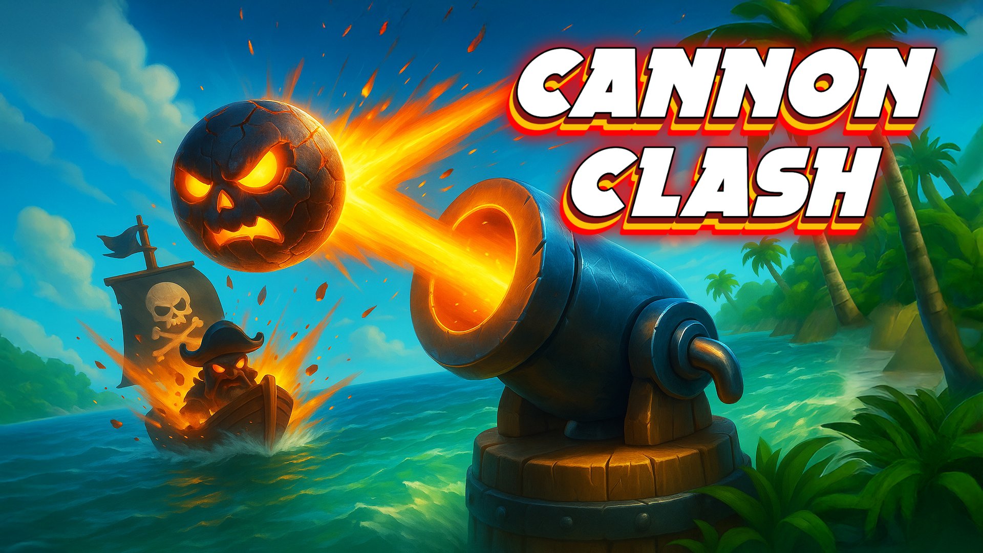 Thumbnail Cannon Clash 🕹️ Play on CrazyGames