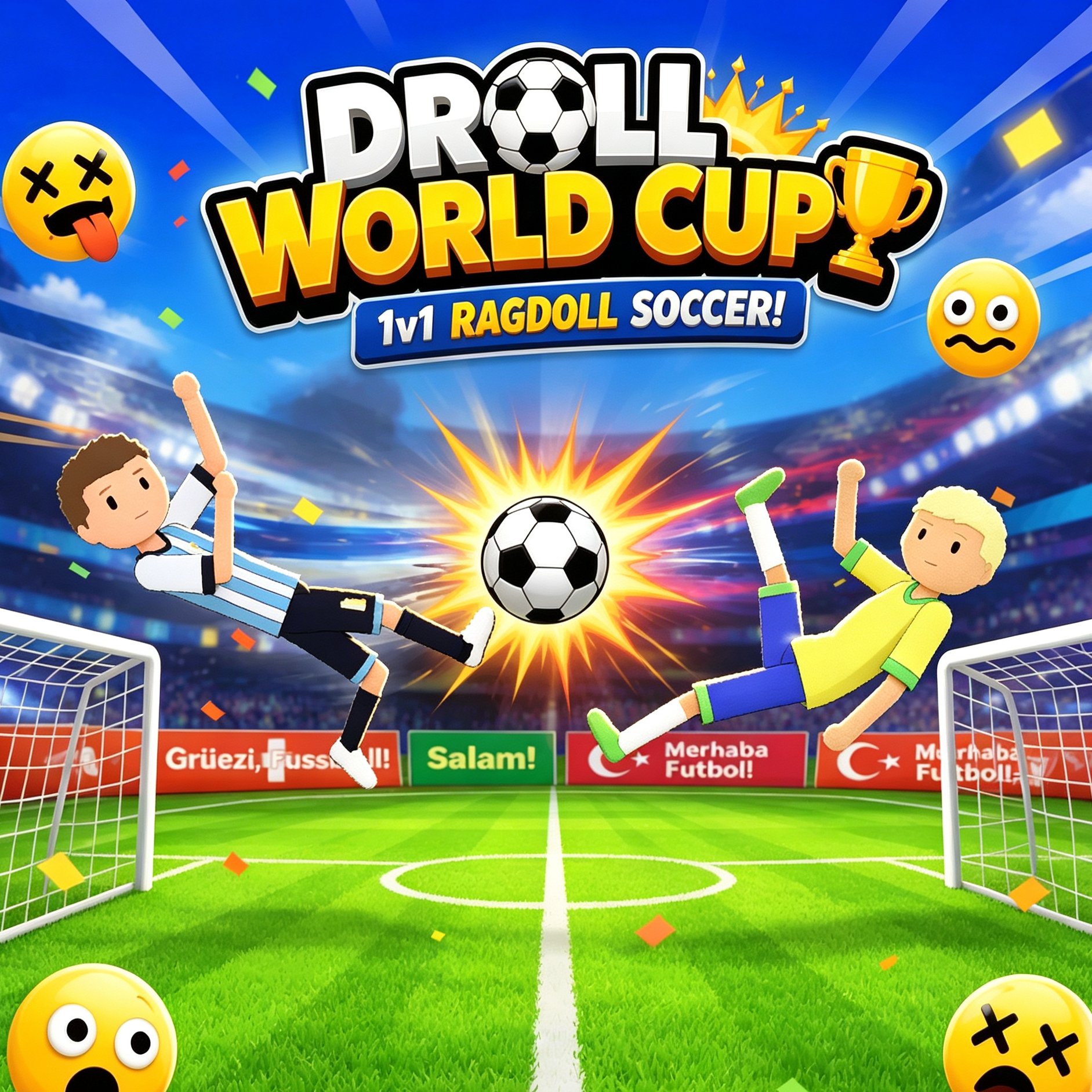 Droll World Cup 🕹️ CrazyGamesでプレイ