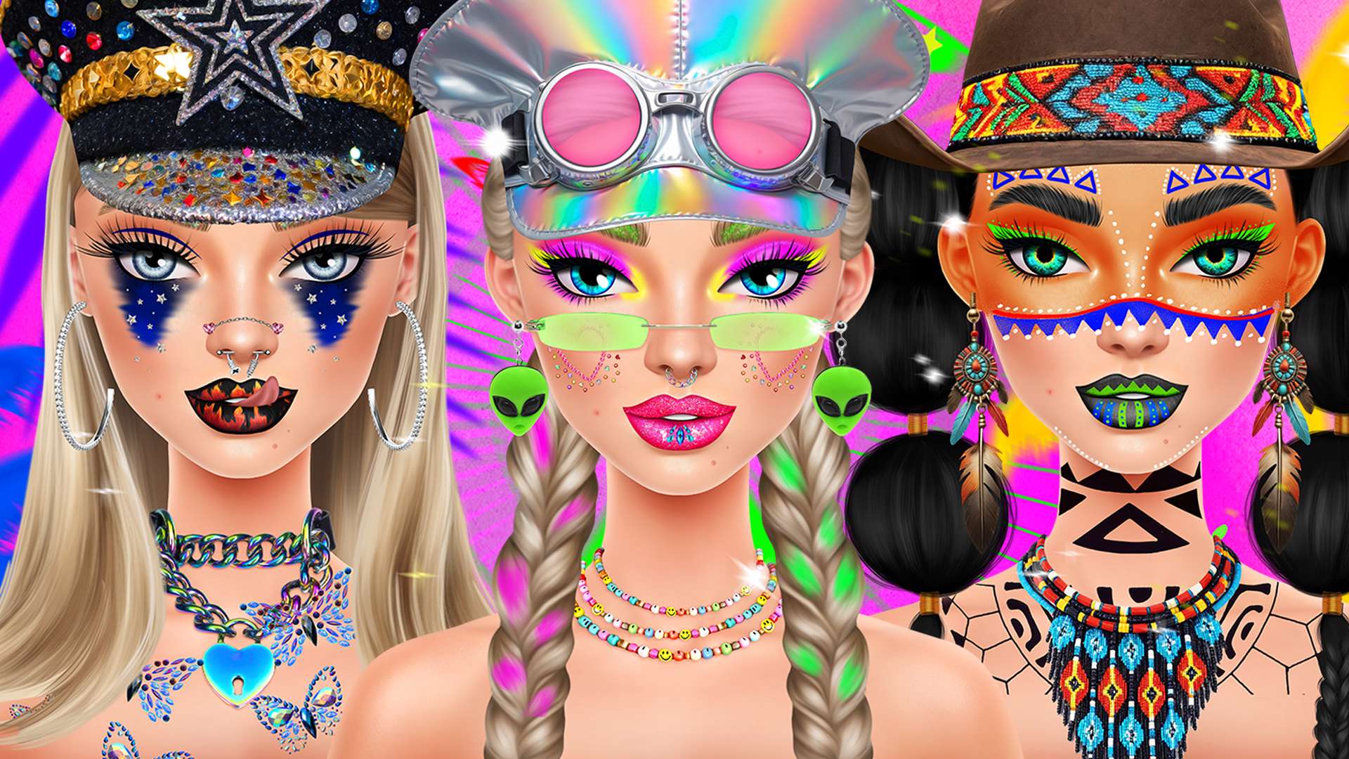 festival dress up games Festival Vibes Makeup 🕹️ Play on CrazyGames