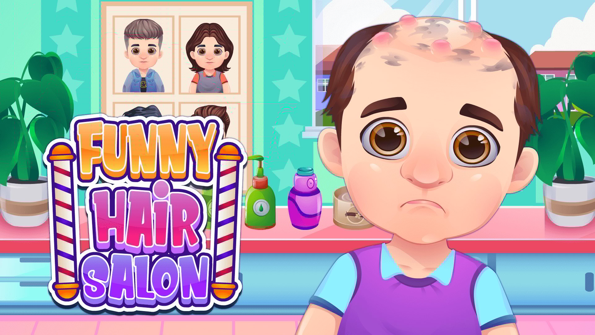 Thumbnail Funny Hair Salon 🕹️ Play on CrazyGames