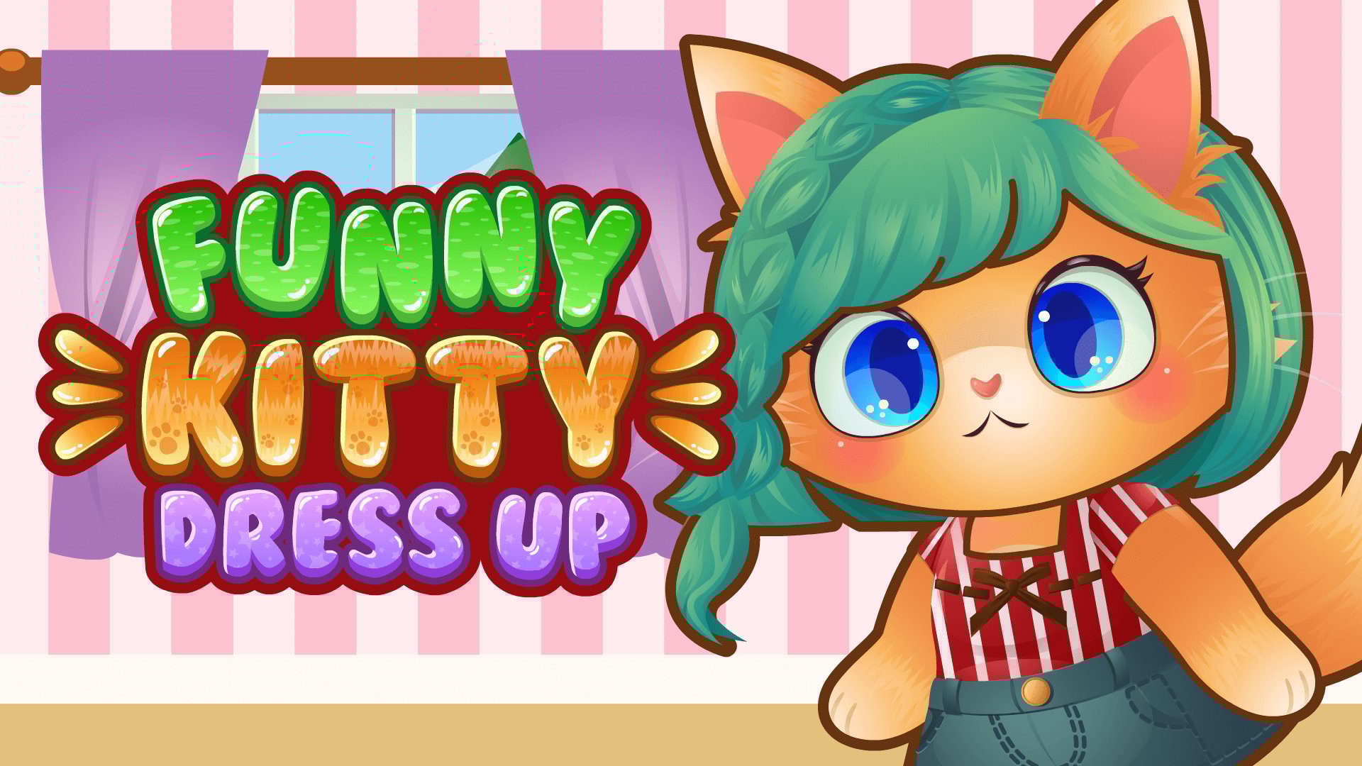 Thumbnail Funny Kitty Dress Up 🕹️ Play on CrazyGames