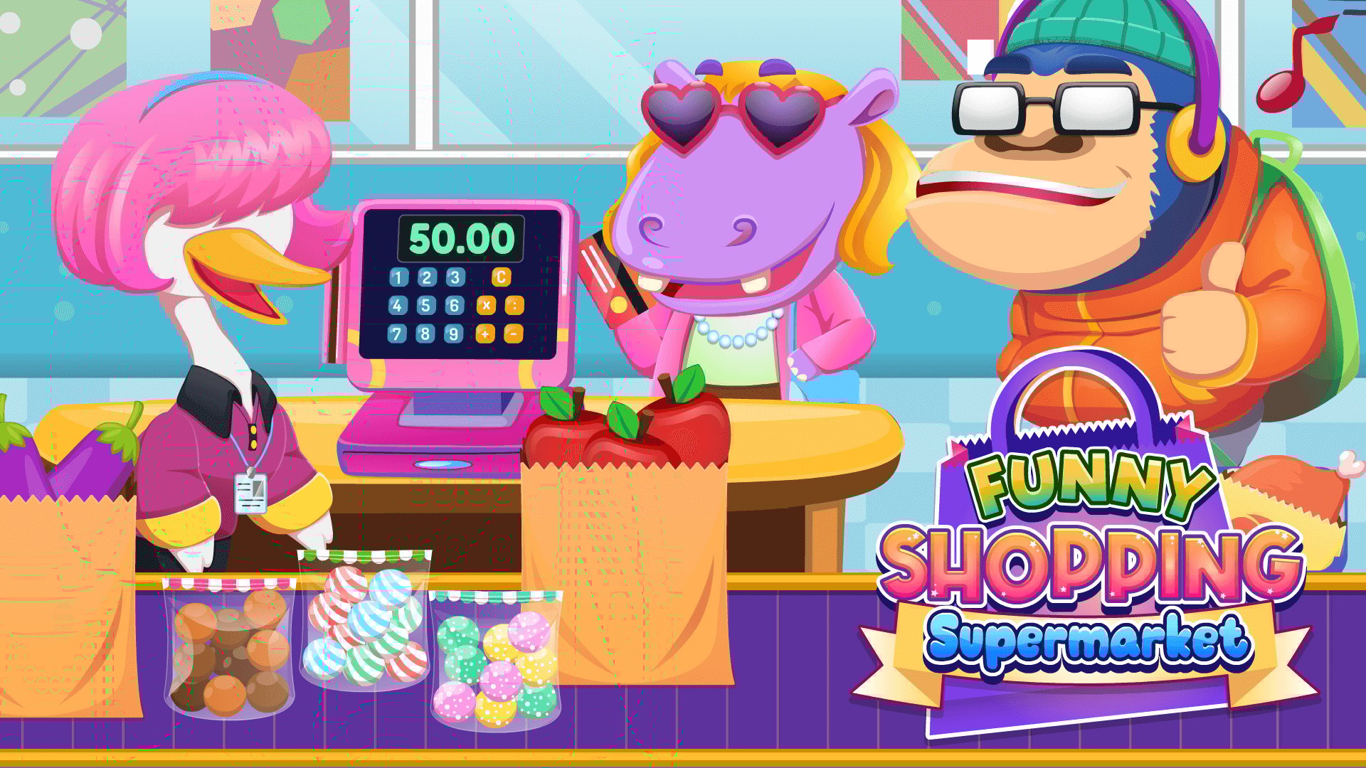 Thumbnail Funny Shopping Supermarket 🕹️ Play on CrazyGames