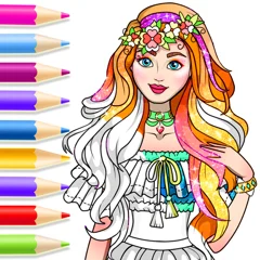 Girl Coloring Dress Up