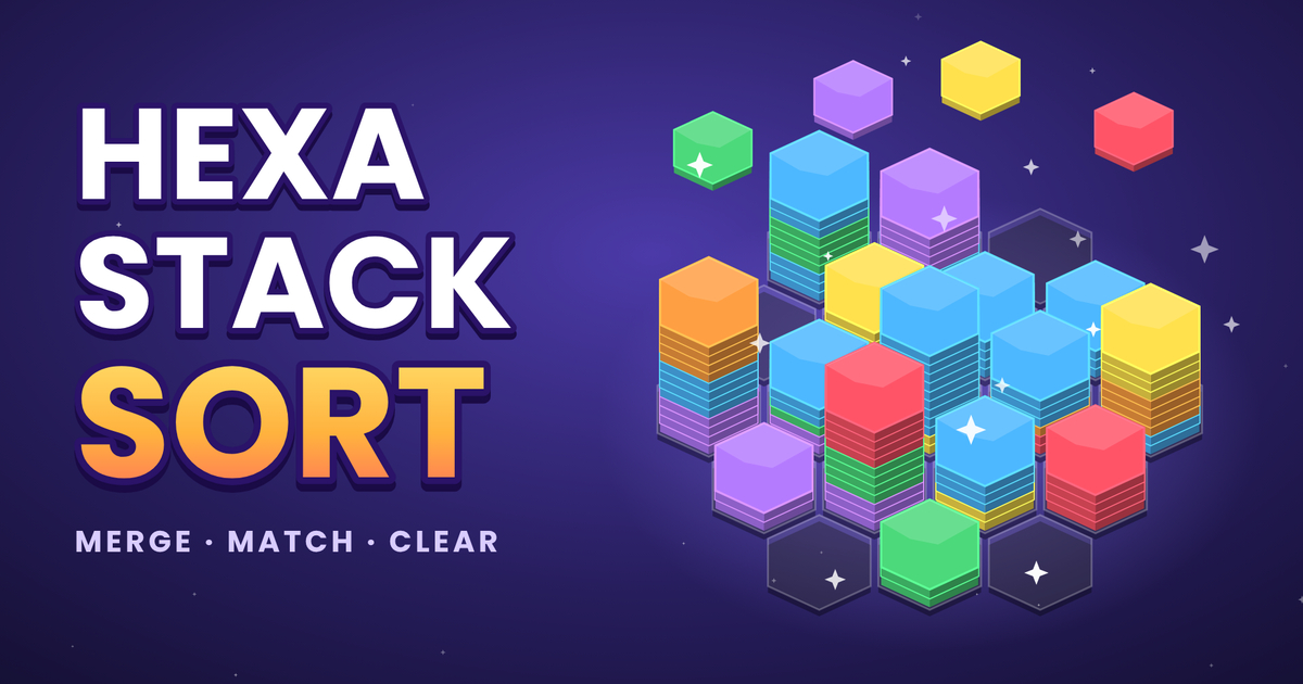 🎮 Hexa Sort Stack 🕹️ Play on CrazyGames screenshot