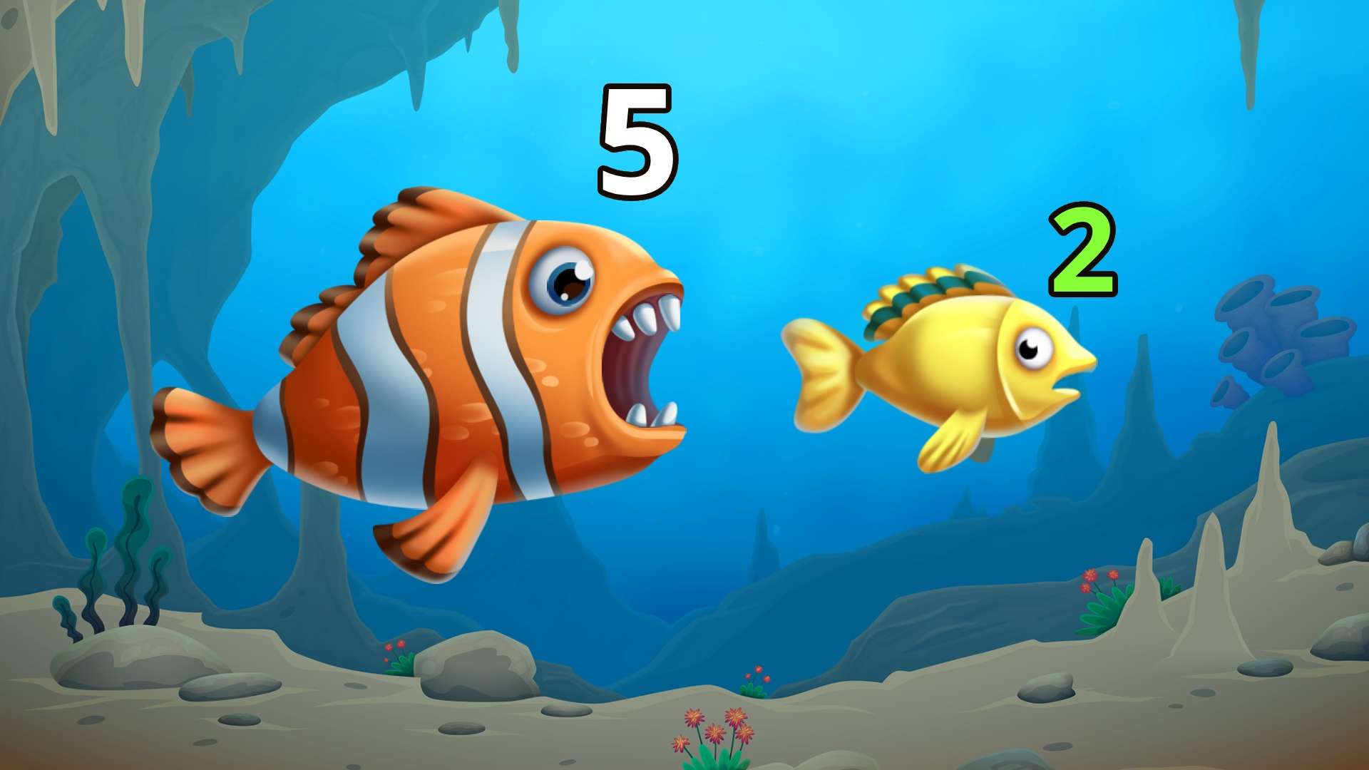 Hungry Ocean: Eat, Feed and Grow Fish 🕹️ CrazyGamesでプレイ