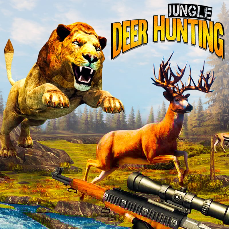 シューティングゲーム Funny Hunting レトロ Jungle Deer Hunting 🕹️ CrazyGamesでプレイ