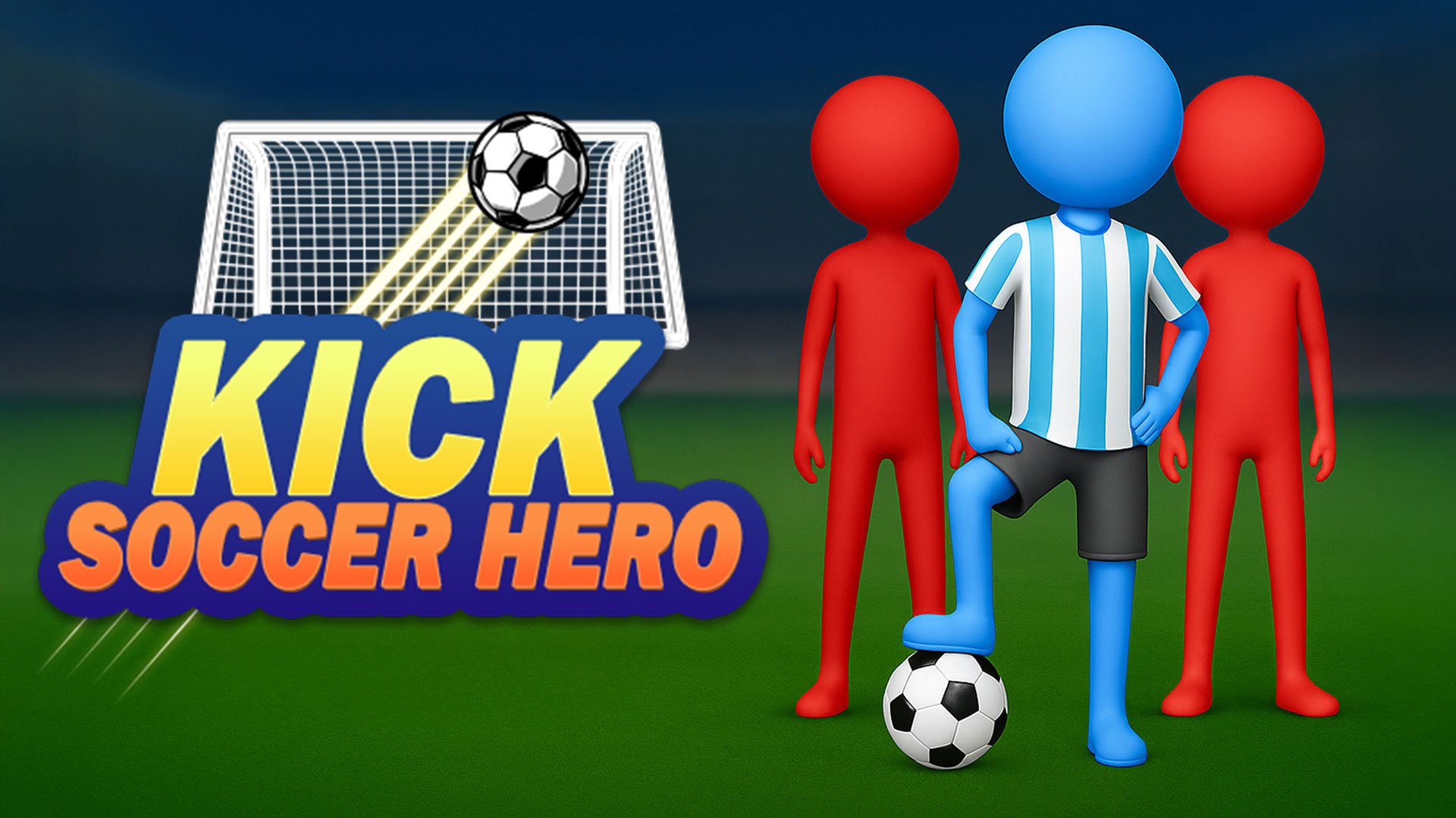 Thumbnail Kick Soccer Hero 🕹️ Play on CrazyGames