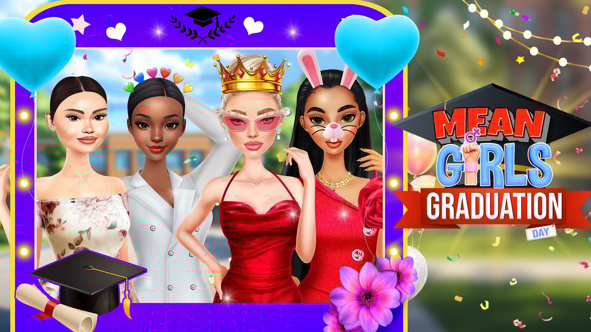 Play Mean Girls Graduation Day - Glam Stunning Outfits & Take Fabulous Selfies with Ava, Ellie, Selena, & Riri - Free on ZestPlay