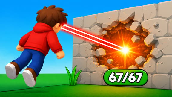 Obby: +1 Laser to Break Walls