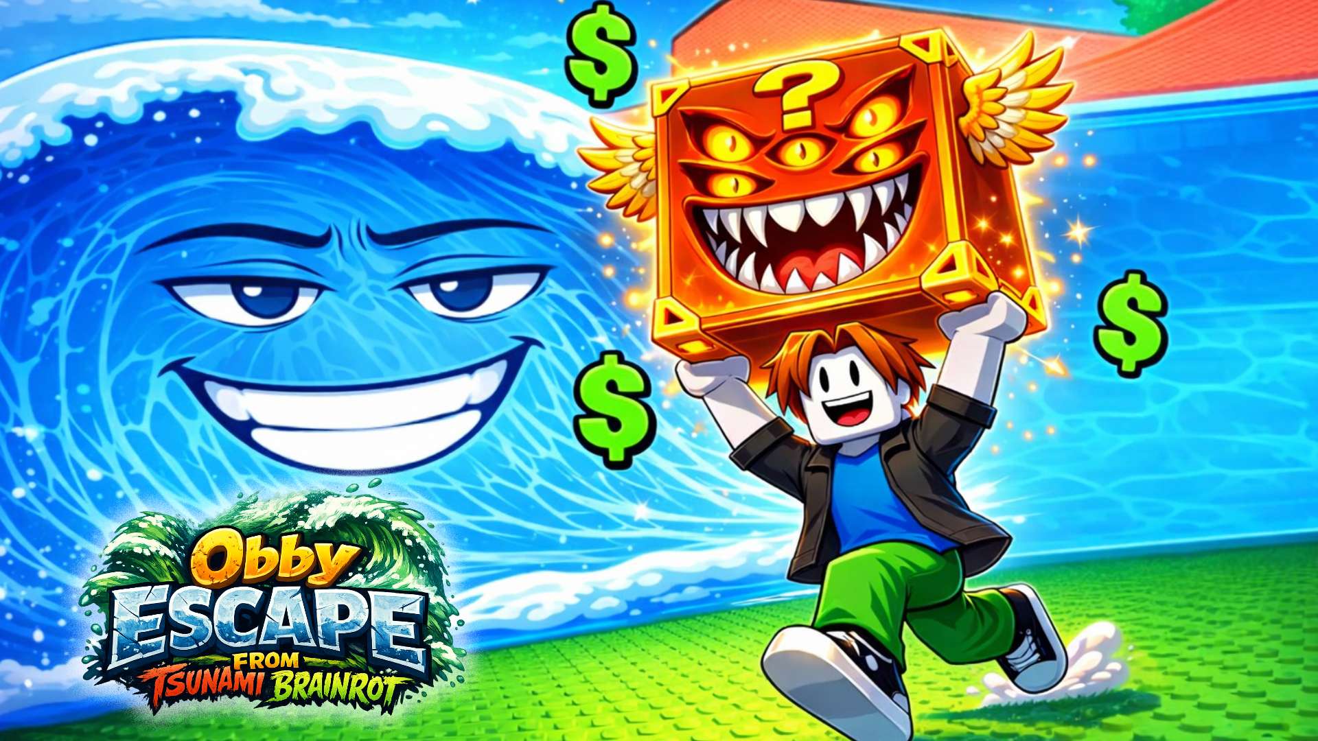 Obby Escape from Tsunami Brainrot 🕹️ CrazyGamesでプレイ
