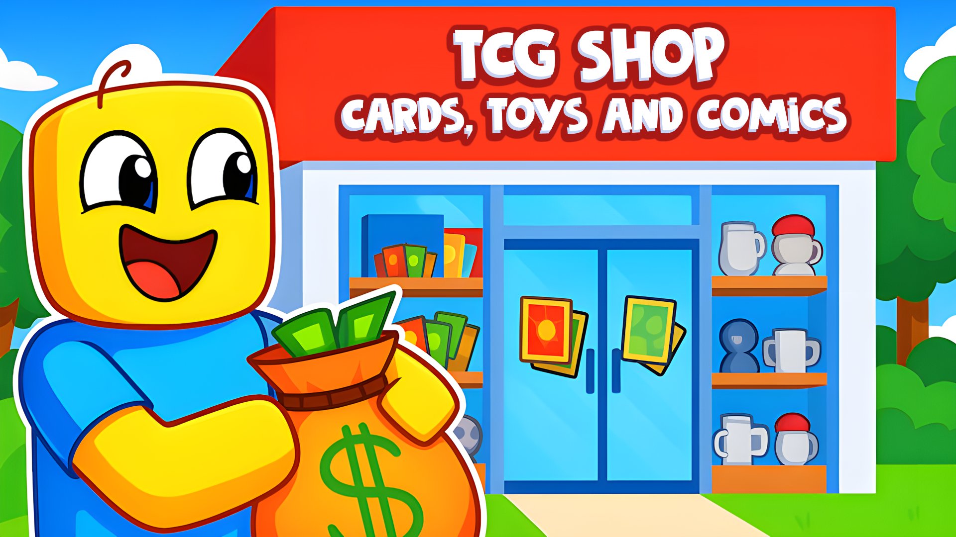 Thumbnail TCG Shop: Cards, Toys and Comics 🕹️ Play on CrazyGames