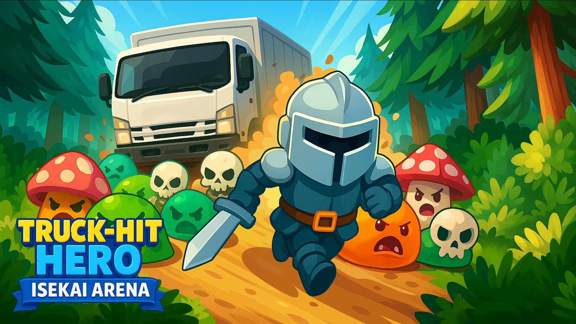 Thumbnail Truck Hit Hero: Isekai Arena 🕹️ Play on CrazyGames