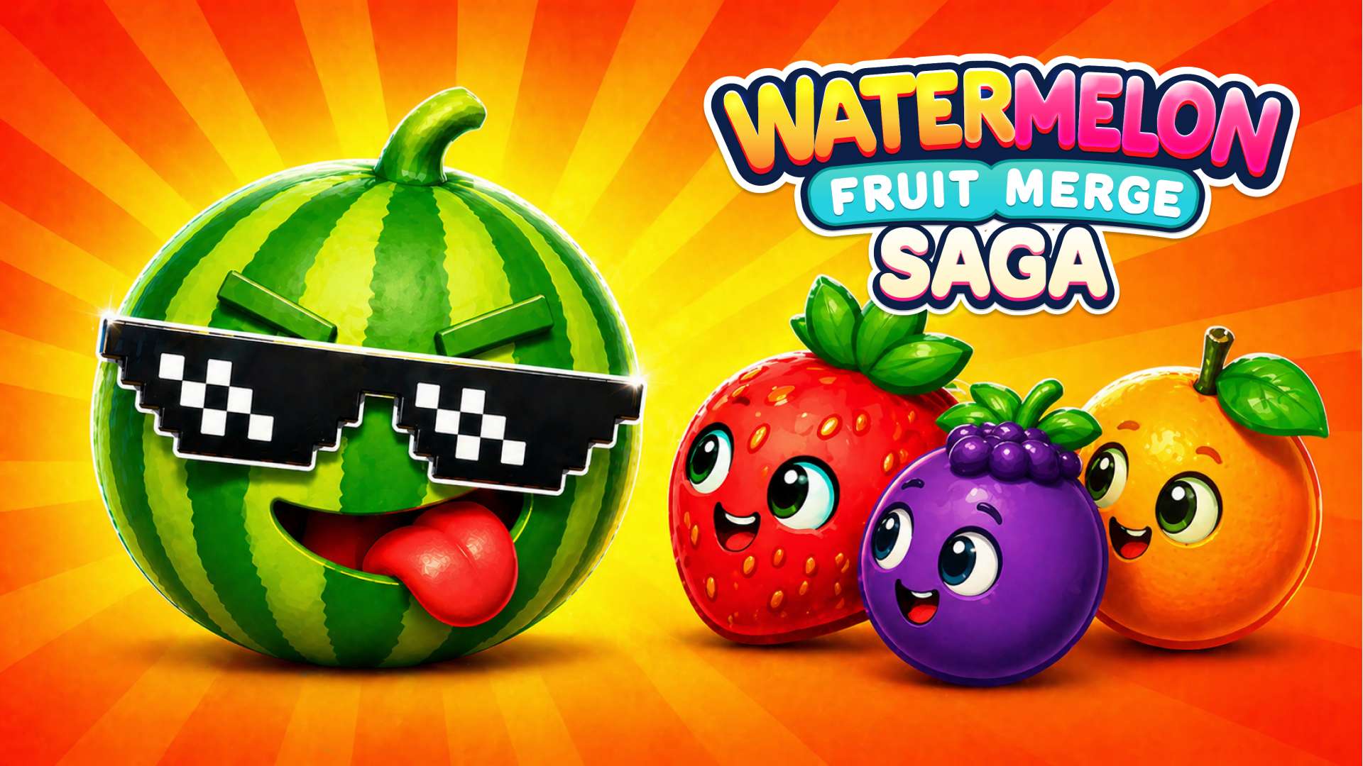 Watermelon Fruit Merge Saga 🕹️ Joacă pe CrazyGames