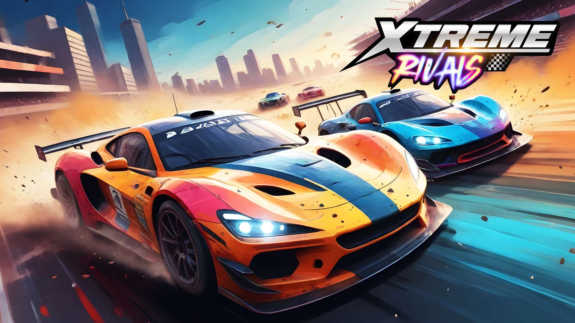 ゲームソフト　0531 10 Xtreme Rivals: Car Racing 🕹️ CrazyGames'te oynayın